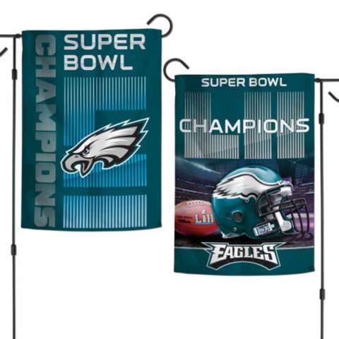 PHILADELPHIA EAGLES 2018 SUPER BOWL LII CHAMPIONS WINCRAFT 2-SIDED GARDEN FLAG | NFL