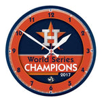 MLB HOUSTON ASTROS 2017 WORLD SERIES CHAMPIONS WINCRAFT ROUND WALL CLOCK (12")