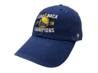 GOLDEN STATE WARRIORS 2018 NBA "BACK 2 BACK" CHAMPIONS CLEAN UP ADJ. HAT CAP